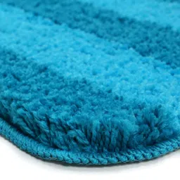 Saral Home Turquoise Blue & Blue Striped Rectangular Runner image 2