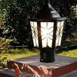 KINIS Black & White Frustum Metal Weatherproof & Rust-Resistant Outdoor Pole Lamp-picture-21