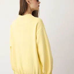 Trendyol Women Mock Collar Front-Open Oversized Sweatshirt image 3