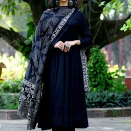 TOOCHKI Women Pleated Kurti with Palazzos & With Dupatta image 1