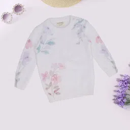 Pantaloons Baby Girls Floral Printed Pullover Sweater-image-56