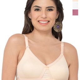 College Girl Pack Of 3 Full Coverage Seamless Lightly Padded Minimizer Bra-picture-1