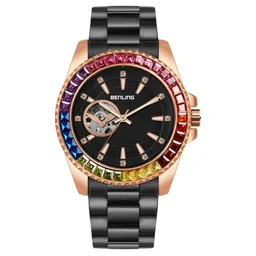 BENLING Men Dial & Stainless Steel Straps Analogue Automatic Watch BL-0007-GOLD-BLK CHN-picture-41