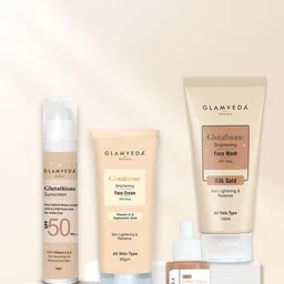GLAMVEDA Set Of 4 Glutathione Face Wash, Cream, Serum & Sunscreen With 2 Free Diya-picture-19