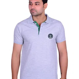 LA MILANO Men Polo Collar Applique Slim Fit T-shirt image 1