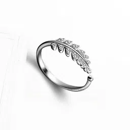 Teeragaj Set Of 2 Stone Studded Adjustable Finger Rings image 2