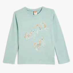 Koton Girls Printed V-Neck Applique T-shirt-picture-30