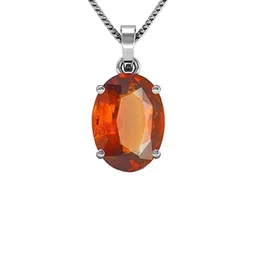 RSPR 8.25 Ratti Certified Hessonite Gomed Stone Panchadhatu Pendant Gemstone Locket-picture-10