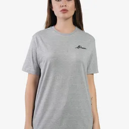 AgAtelier Women Solid Round Neck Cotton T-shirt-picture-32