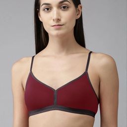 Samvar Maroon Cotton Non-Wired Non Padded Minimizer Bra-picture-44