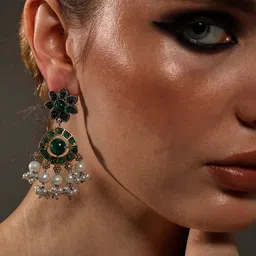 PATOLA BY VJ Floral Drop Earrings image 5