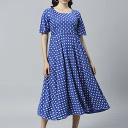 MORDEN MUSE Women Paisley Printed Flared Sleeves Summer Sheers Maternity Anarkali Kurta-picture-34