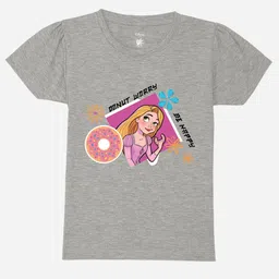 YK Disney Girls Graphic Printed Puff Sleeves Pure Cotton T-shirt-picture-57