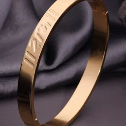 DIVASTRI Women Brass American Diamond Gold-Plated Cuff Bracelet image 5