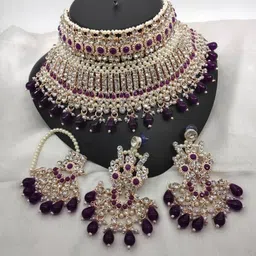 Gyaan Jewels Set Of 2 Gold-Plated Stone-Studded & Beaded Jewellery Sets-picture-31