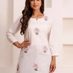 NG FASHION Women Floral Embroidered Cotton Kurta-image-58