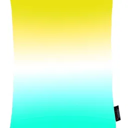 Cushion Villa Yellow & White Set of 5 Ombre Satin Square Cushion Covers image 2