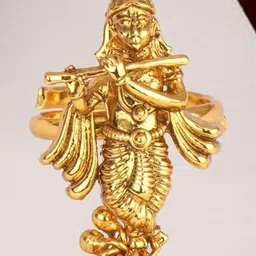 JFL - JEWELLERY FOR LESS Traditional Lord Krishna Finger Ring image 4