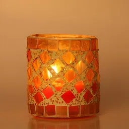 1ST TIME White & Red Cylindrical Shaped Candle Holders-picture-14