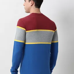 Peter England Casuals Men Colourblocked Sweatshirt image 4