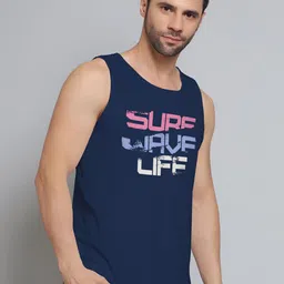 DAB SHARK Men Printed Sleeveless Innerwear Gym Vests image 1