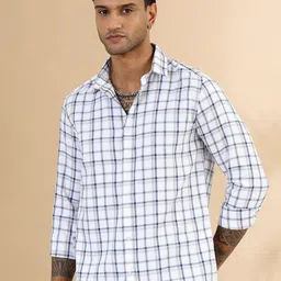 Bushirt Men Classic Opaque Checked Casual Shirt-image-41