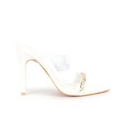 FAUSTO Women Transparent Open Toe Stiletto Sandals image 4