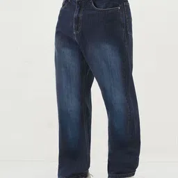 Urbano Fashion Men Loose Relaxed Fit Mid-Rise Light Fade Jeans image 4