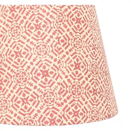 Lampenschirm India Red & Beige Printed Cotton Contemporary Frustum Shaped Lampshade image 2