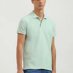 United Colors of Benetton Men Polo Collar Pure Cotton Raw Edge T-shirt-picture-40