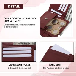 Roadster Men PU Two Fold RFID Protection Card Holder Wallet image 4