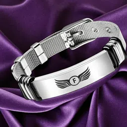 Sullery Silver-Plated Cuff Stainless Steel Bracelet-picture-37