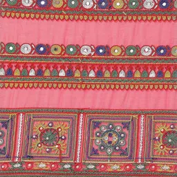 DIVASTRI Ethnic Motifs Embroidered Pure Georgette Saree image 5