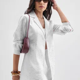 CHIC BY TOKYO TALKIES Floral Printed Lapel Collar Blazer With Skirt image 2