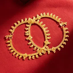 TEEJH Gold-Plated Artificial Beaded Anklets-picture-28
