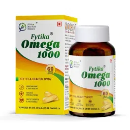 Fytika Omega 3 Fish Oil 1000mg 60 Capsules for Heart, Eye, Skin, Brain, Joint & Muscle Support | Omega 3 1000mg Fatty Acid Capsule enriched with EPA 360mg+DHA 240mg & Omega Fatty Acids 400mg-image-29