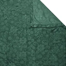 FABINALIV Green Floral Printed 300 TC Woollen King Bedsheet Set- 6.35 m x 5.71 m image 4