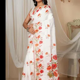 Crochetin Floral Saree image 4