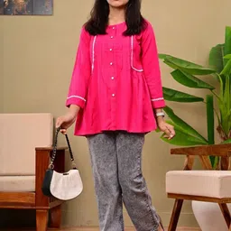 DMP FASHION Girls Floral Embroidered Cotton Top-picture-23