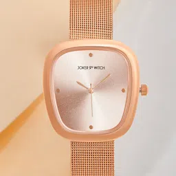 JOKER & WITCH Women Embellished Dial & Stainless Steel Bracelet Style Straps Analogue Watch AMWW986-picture-32