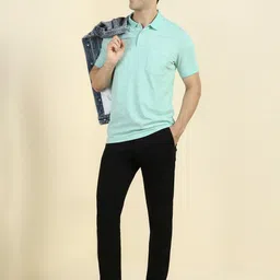Allen Solly Floral Printed Polo Collar Pure Cotton T-shirt image 5