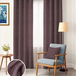 Myntra Elegant Homes Tan Set of 2 Black Out Door Curtain-picture-44