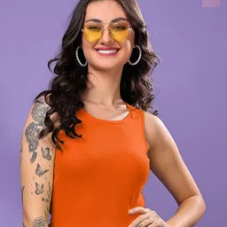 FBAR Women Pack of 2 Cotton Ribbed Tank Crop Top-picture-38