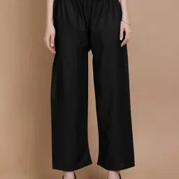 MICHAEL KOVLIN Women Soid Regular Wide Leg Ethnic Palazzos-picture-27