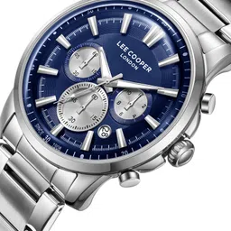 Lee Cooper Men Brass Dial & Stainless Steel Bracelet Style Straps Analogue Multi Function Watch LC08068.390 image 2