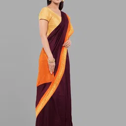 The Chennai Silks Pure Cotton Sungudi Saree With Unstiched Blouse Piece image 2
