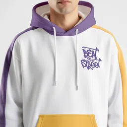 Crazymonk Men Printed Hooded Sweatshirt image 4