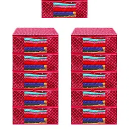 AMAK INC Red Fabric Multi-Utility Wardrobe Organisers-picture-16