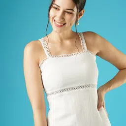 globus Women Bodycon White Midi/Calf Length Dress image 3