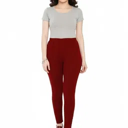 Thrifty Thread Wool Mid-Rise Ankle-Length Leggings-image-14